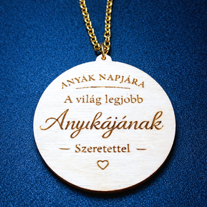 Anyák napi horoszkópos nyaklánc � Vízöntő medál, 18K aranyozott nemesacél lánccal - ékszer - nyaklánc - medálos nyaklánc - Meska.hu