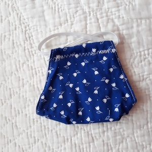 Kékfestő tulipános maszk  - ruha & divat - maszk, arcmaszk - női - Meska.hu