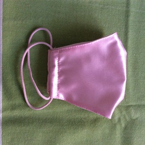 Szatén rózsaszin maszk - ruha & divat - maszk, arcmaszk - női - Meska.hu