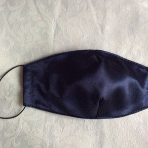 Szatén sötétkék maszk, Ruha & Divat, Maszk, Arcmaszk, Női, Varrás, MESKA