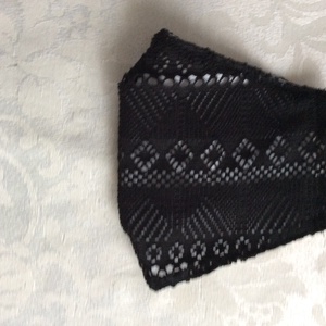 Fehér- feketecsipkés maszk , Ruha & Divat, Maszk, Arcmaszk, Női, Varrás, MESKA