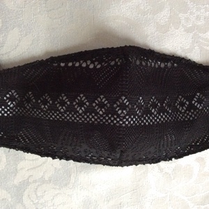 Fehér- feketecsipkés maszk  - ruha & divat - maszk, arcmaszk - női - Meska.hu