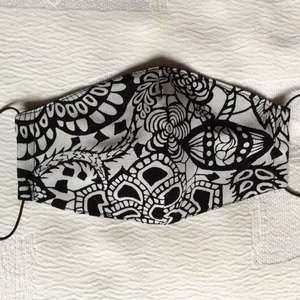 Fekete mintás maszk 2, Ruha & Divat, Maszk, Arcmaszk, Női, Varrás, MESKA