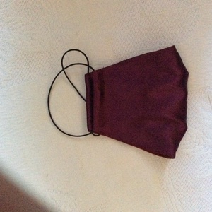 Szatén biborbordó maszk - ruha & divat - maszk, arcmaszk - női - Meska.hu