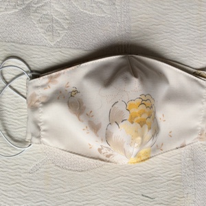 Bézsvirágos textil maszk, Ruha & Divat, Maszk, Arcmaszk, Női, Varrás, MESKA