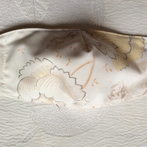 Bézsvirágos textil maszk - ruha & divat - maszk, arcmaszk - női - Meska.hu