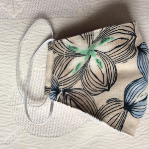 Nagyvirágos textil maszk - ruha & divat - maszk, arcmaszk - női - Meska.hu