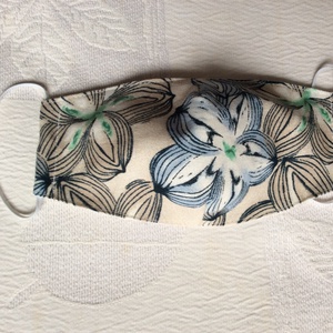 Nagyvirágos textil maszk - ruha & divat - maszk, arcmaszk - női - Meska.hu