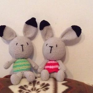 Horgolt nyuszi pár, Játék & Sport, Plüssállat & Játékfigura, Más figura, Horgolás, Varrás, MESKA