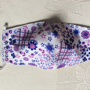 Lila,kék,virágos maszk, Ruha & Divat, Maszk, Arcmaszk, Női, Varrás, MESKA