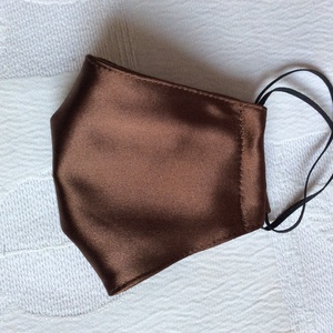 Szatn bronz barna maszk - ruha & divat - maszk, arcmaszk - női - Meska.hu