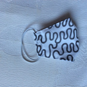 Szürke hullámmint�s textil maszk, Ruha & Divat, Maszk, Arcmaszk, Női, Varrás, MESKA