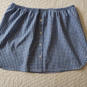 Kék kockás ingalj 3xl-es, Ruha & Divat, Női ruha, Szoknya, Varrás, MESKA