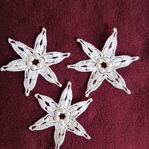 Fehér karácsonyi diszek - Meska.hu