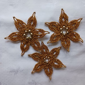 Arany karácsonyi diszek - Meska.hu