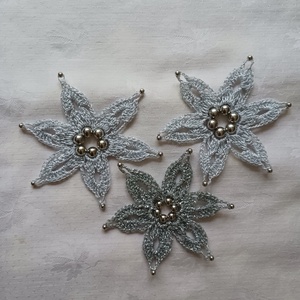 Ezüst karácsonyi diszek - Meska.hu