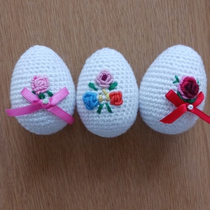 Horgolt.himzett tojás - Meska.hu