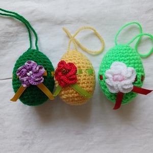 Horgolt.himzett tojás - Meska.hu