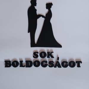 Esküvői tortadísz, Esküvő, Dekoráció, Sütidísz, Gyurma, MESKA