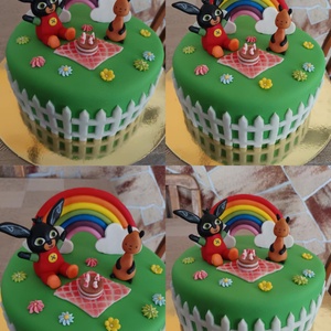 Bing nyuszi tortadísz , Élelmiszer, Édesség, Mézeskalács, Gyurma, MESKA