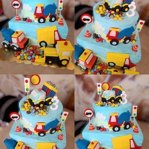 Munkagép szett emeletes tortához , Élelmiszer, Édesség, Mézeskalács, Gyurma, MESKA