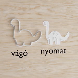 Dinoszaurusz sütikiszúró szett  5 figura, 2 részes formák süteményekhez, fondanthoz, gyurmához! - otthon & életmód - konyhafelszerelés, tálalás - sütés, főzés - sütikiszúró - Meska.hu