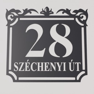 Elegáns 3D nyomtatott házszámtábla  időjárásálló ASA, fekete vagy fehér színben, dekoratív vintage stílus, Otthon & Életmód, Ház & Kert, Házszám, Mindenmás, MESKA