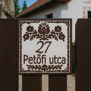 Egyedi házszámtábla  3D nyomtatott, időjárásálló ASA., Otthon & Életmód, Ház & Kert, Házszám, Mindenmás, MESKA