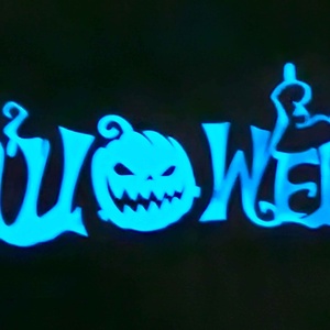 Világító Halloween felirat  nagyméretű, 3D nyomtatott dekoráció (PETG + PLA) - otthon & életmód - dekoráció - halloween - halloweeni dekoráció - Meska.hu