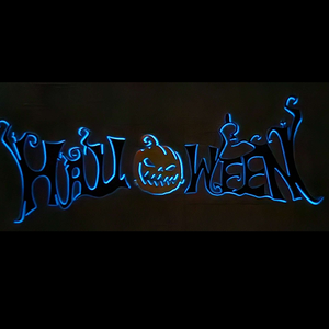 Világító Halloween felirat  nagyméretű, 3D nyomtatott dekoráció (PETG + PLA), Otthon & Életmód, Dekoráció, Halloween, Halloweeni dekoráció, Mindenmás, MESKA