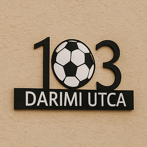 Egyedi focis házszámtábla foci focilabda, Otthon & Életmód, Ház & Kert, Házszám, Mindenmás, MESKA