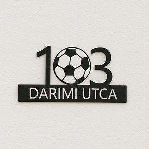 Egyedi focis házszámtábla foci focilabda - otthon & életmód - ház & kert - házszám - Meska.hu