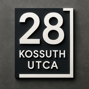 Egyedi házszámtábla  3D nyomtatott, időjárásálló ASA., Otthon & Életmód, Ház & Kert, Házszám, Mindenmás, MESKA