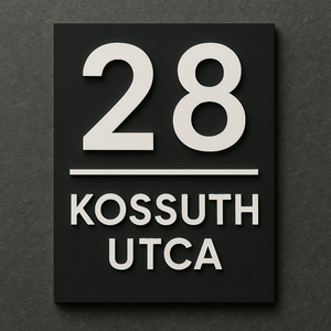 Egyedi házszámtábla  3D nyomtatott, időjárásálló ASA., Otthon & Életmód, Ház & Kert, Házszám, Mindenmás, MESKA