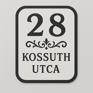 Egyedi házszámtábla  3D nyomtatott, időjárásálló ASA., Otthon & Életmód, Ház & Kert, Házszám, Mindenmás, MESKA