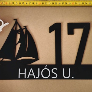 Egyedi hajós házszámtábla hajó - otthon & életmód - ház & kert - házszám - Meska.hu