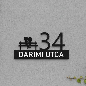 Egyedi cuki pár házszámtábla, Otthon & Életmód, Ház & Kert, Házszám, Mindenmás, MESKA