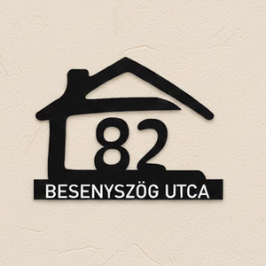 Egyedi házszámtábla  3D nyomtatott, időjárásálló ASA házikó, Otthon & Életmód, Ház & Kert, Házszám, Mindenmás, MESKA