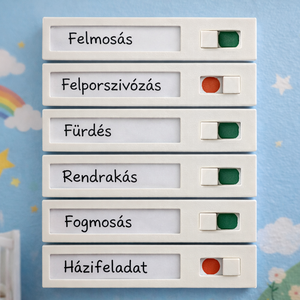 Csúszkás TODO tábla (6 db) � cserélhető címke, napi rutin, szokáskövető, teendő lista, Otthon & Életmód, Papír, írószer, Naptár & Tervező, Mindenmás, MESKA