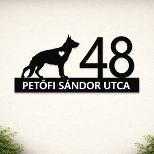 Egyedi házszámtábla Német juhász, Otthon & Életmód, Ház & Kert, Házszám, Mindenmás, MESKA