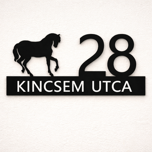 Egyedi lovas házszámtábla � kültéri, UV-álló ASA, Otthon & Életmód, Ház & Kert, Házszám, Mindenmás, MESKA