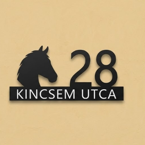 Egyedi lovas házszámtábla � kültéri, UV-álló ASA, Otthon & Életmód, Ház & Kert, Házszám, Mindenmás, MESKA