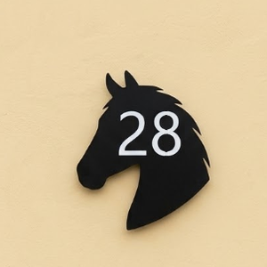 Egyedi lovas házszámtábla � kültéri, UV-álló ASA, Otthon & Életmód, Ház & Kert, Házszám, Mindenmás, MESKA