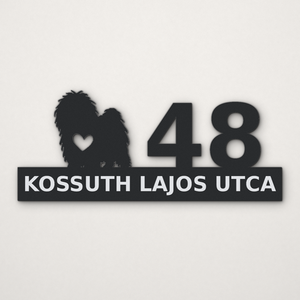 Egyedi puli szívvel házszámtábla pulis szíves - Meska.hu