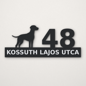 Egyedi magyar vizsla házszámtábla vizslás - Meska.hu
