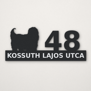 Egyedi komondor házszámtábla komondoros - Meska.hu