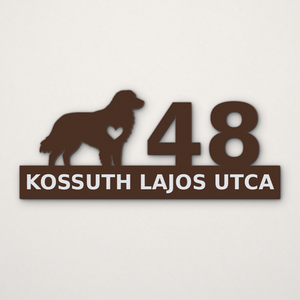 Egyedi kuvasz szívvel házszámtábla kuvaszos - Meska.hu
