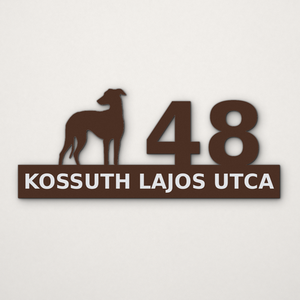 Egyedi magyar agár házszámtábla agaras - Meska.hu