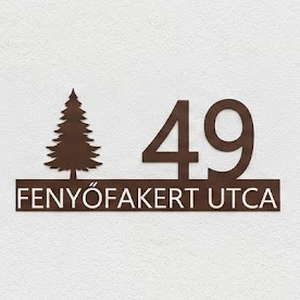 Egyedi fenyőfa házszámtábla fenyőfás - Meska.hu