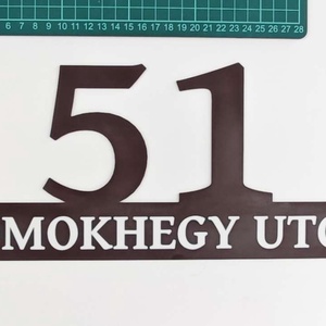 Egyedi terjedelmes házszámtábla - nagy felületű kültéri ASA házszám utcanévvel, névtáblával - otthon & életmód - ház & kert - házszám - Meska.hu